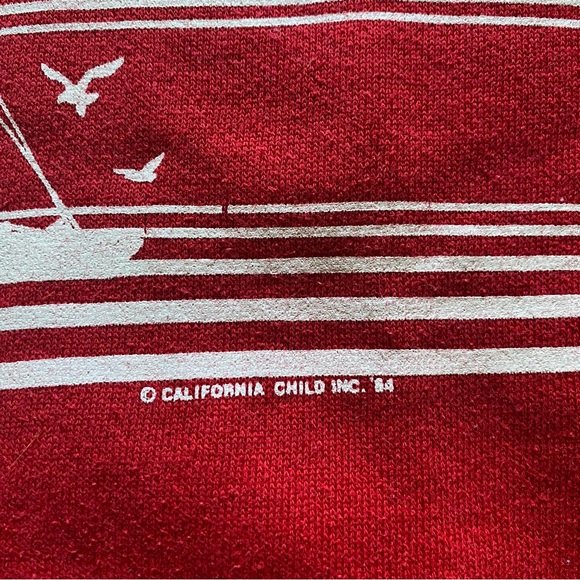 VTG 84’ San Diego Tultex Crewneck Pullover Sweater! Red & White. Size 14/16. USA - Picture 3 of 13
